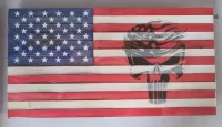 Punisher Flag [2] 21"x11"